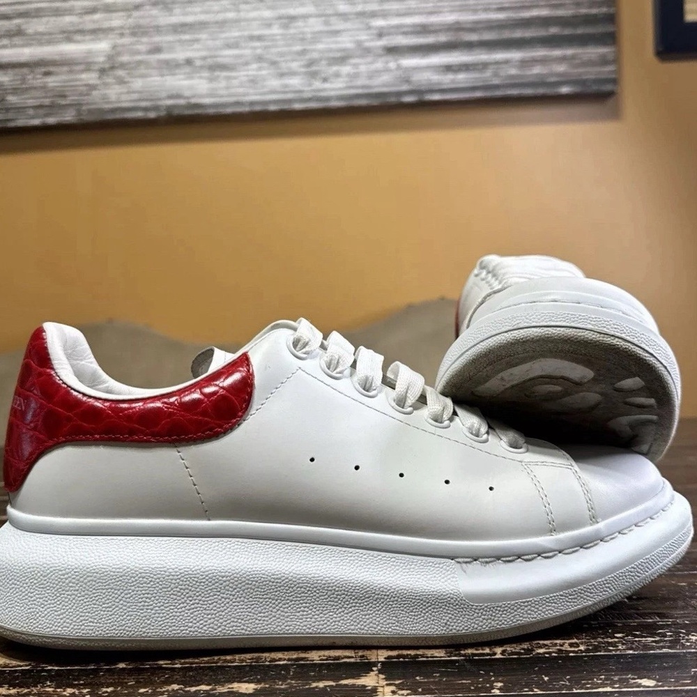Alexander McQueen Oversized Sneakers – Red Croc | Size 8